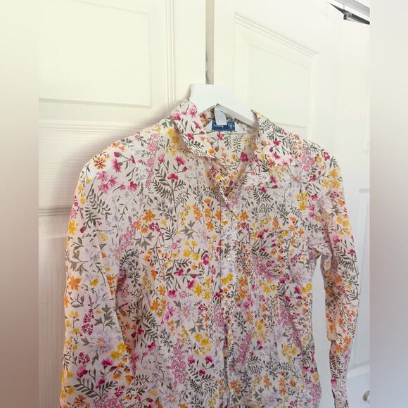 Old Navy The Classic Shirt Ditsy-Floral Print Classic Shirt Colorful Size Small - Picture 7 of 7